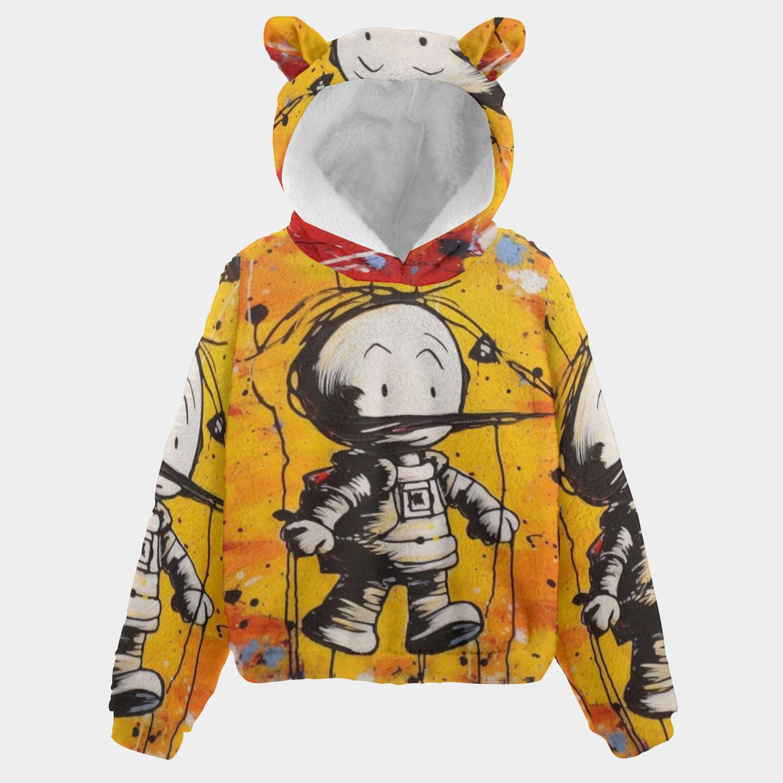 Sudadera infantil de forro polar Borg con orejas
