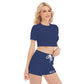Women's O-neck T-shirt Shorts Suit