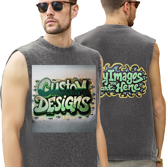 HLE Washed Cotton Sleeveless T-Shirt