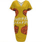 Women's V-neck pleated dress