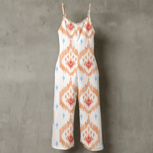 Women’s Floral Spaghetti Strap Wide-Leg Jumpsuit