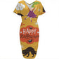 Women's V-neck pleated dress