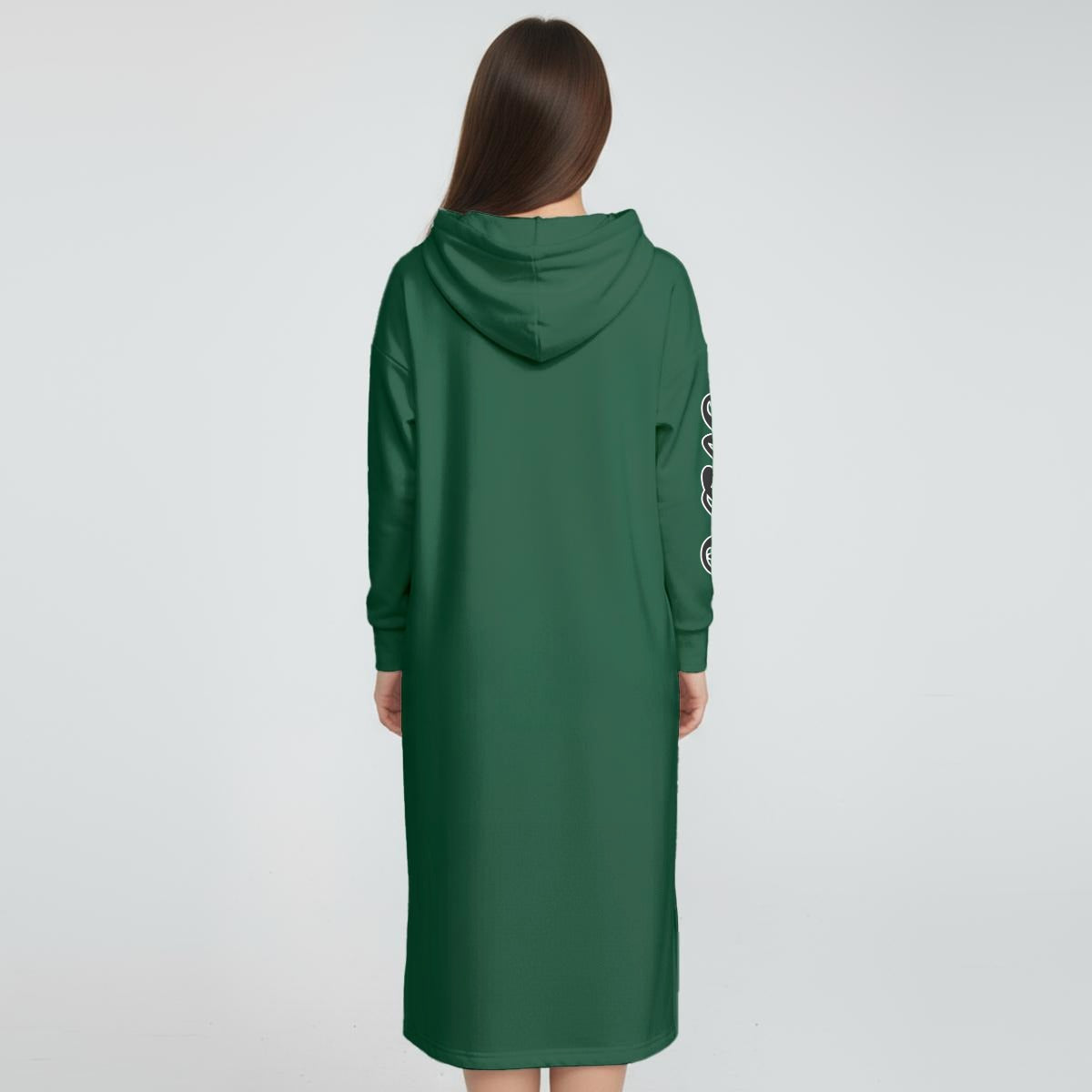 HLE Women's Fleece-Lined Hoodie Dress