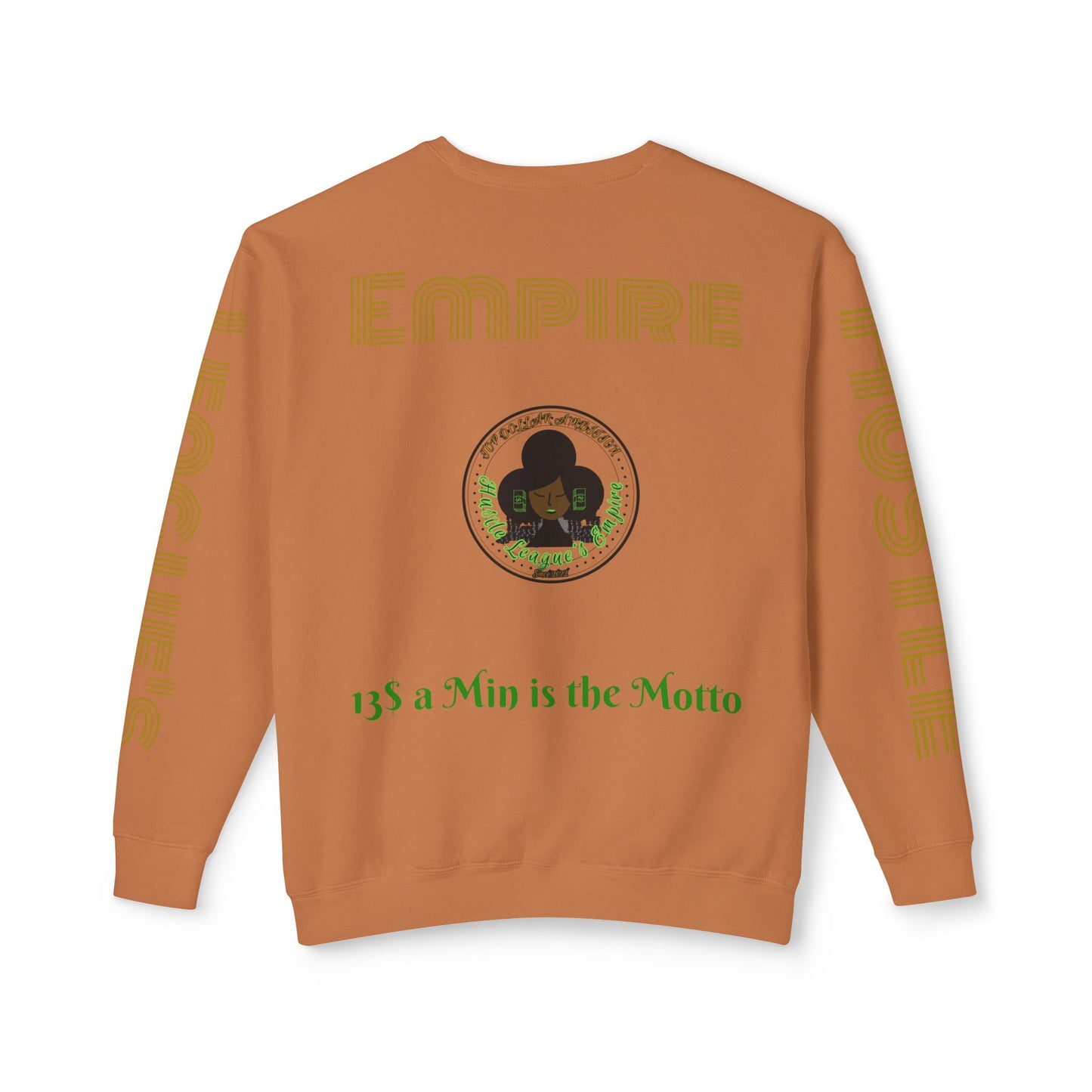 Sudadera unisex ligera con cuello redondo de HLE: de iniciar incendios a construir imperios