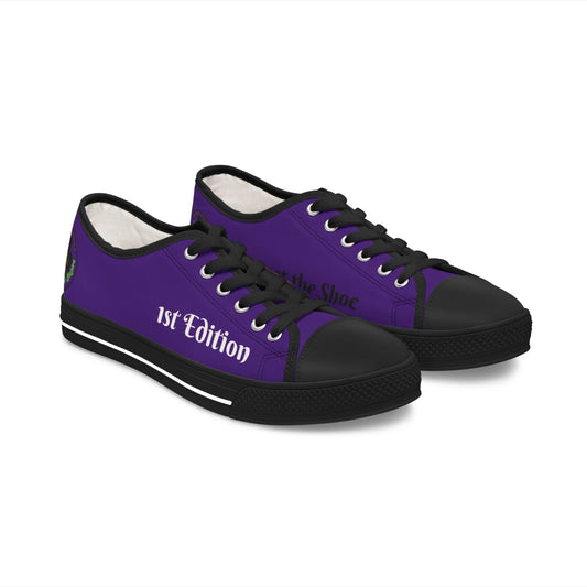 Purple HLE Women Low Top Sneakers - Respect the Hustle Design