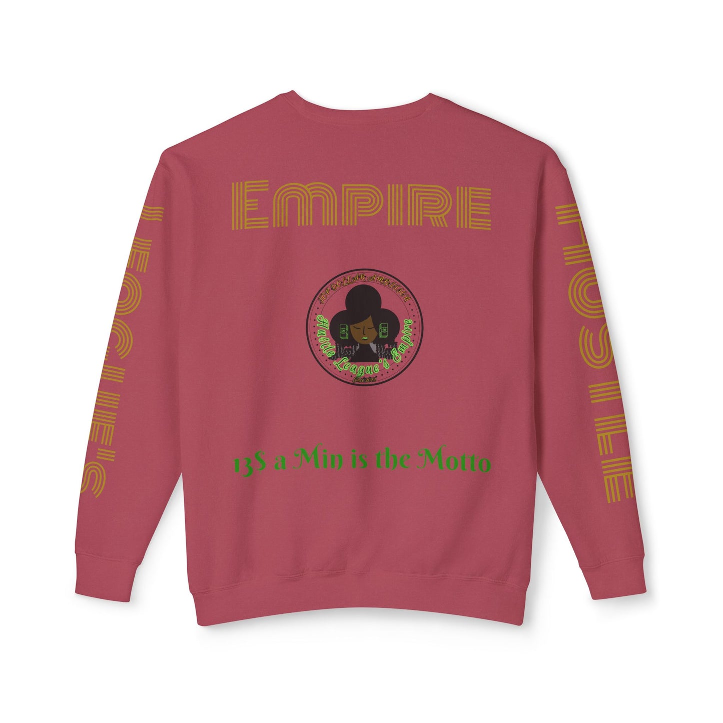 Sudadera unisex ligera con cuello redondo de HLE: de iniciar incendios a construir imperios