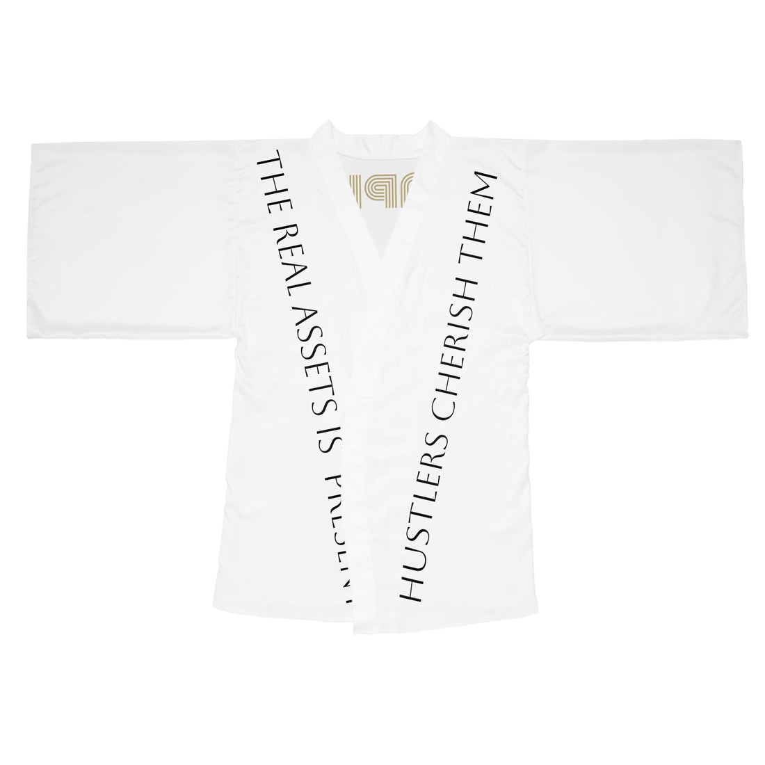 Kimono blanco de manga larga HLE - Los emprendedores los aprecian - Respetan el ajetreo - Perfecto para la relajación y el cuidado personal