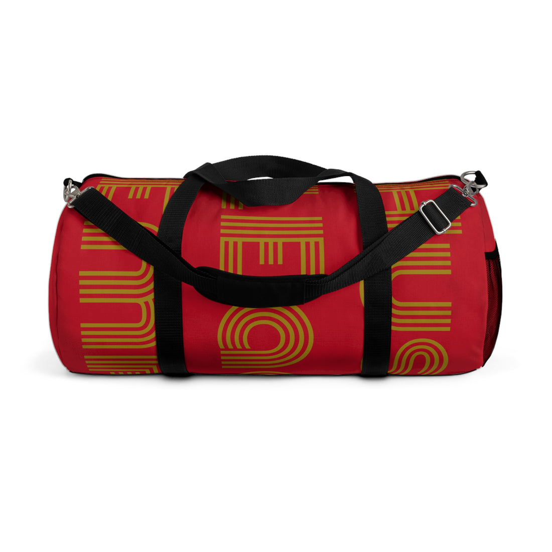 Red HLE Black Duffel Bag- Perfect for Travel and Gym