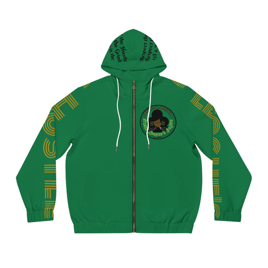 Green Full-Zip Hoodie for Men