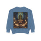 Mystic Candlelight Unisex Garment-Dyed Sweatshirt with Tarot Design