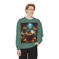 Mystic Candlelight Unisex Garment-Dyed Sweatshirt with Tarot Design