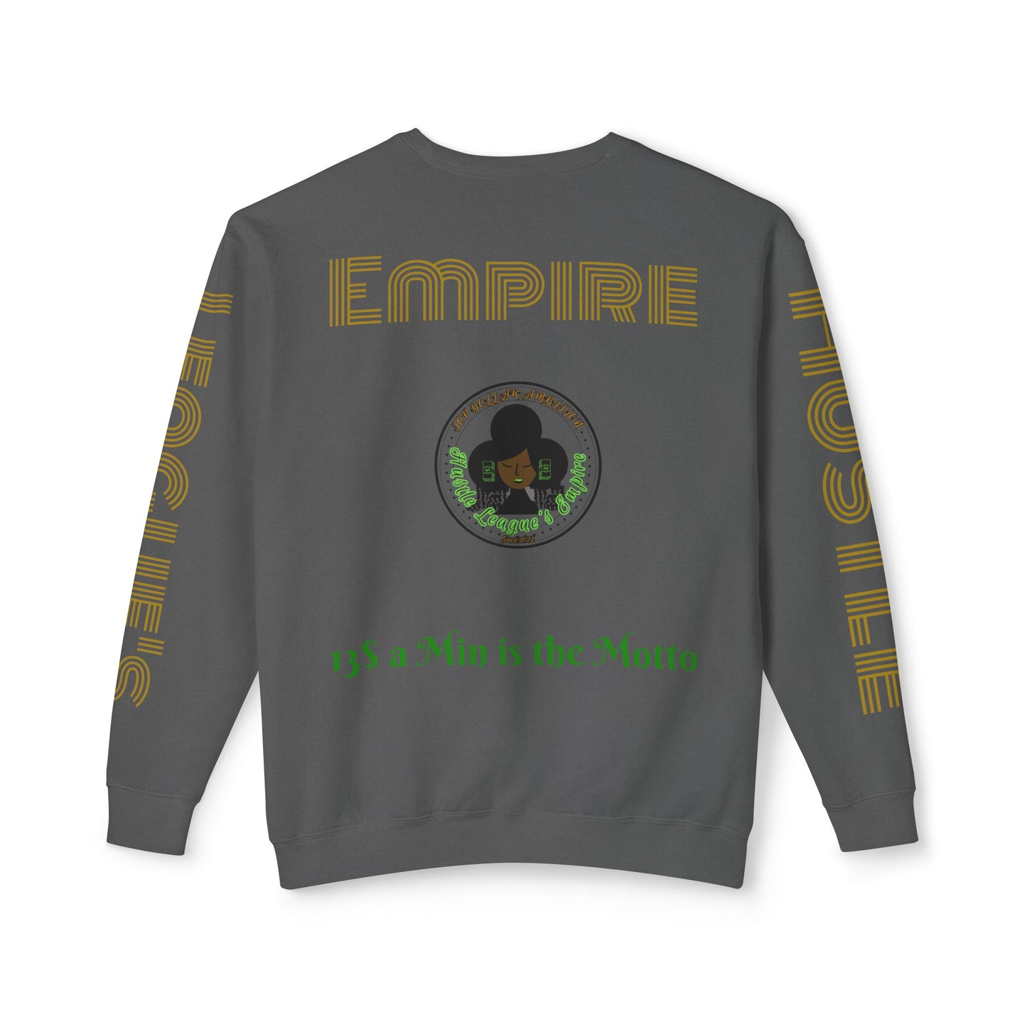 Sudadera unisex ligera con cuello redondo de HLE: de iniciar incendios a construir imperios