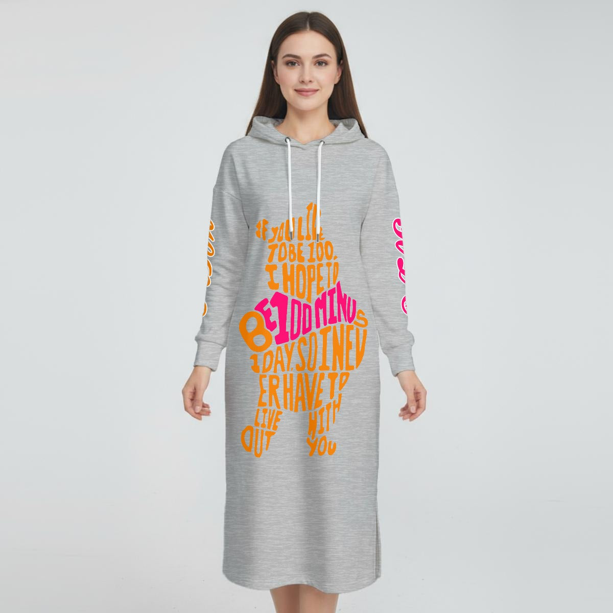 Women's Fleece-Lined Hoodie Dress
