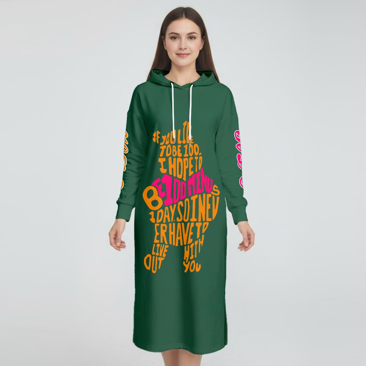 Women's Fleece-Lined Hoodie Dress
