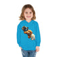 Cute Bear Toddler Hoodie - Cozy Fleece Pullover with 'Hustle' Design