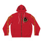 Dark Red Full-Zip Hoodie for Men