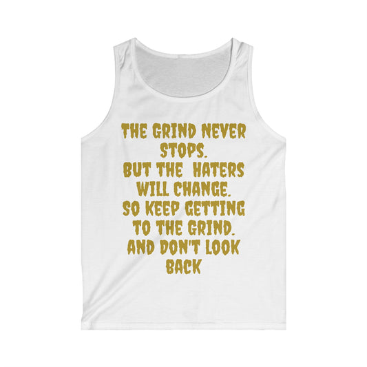 Motivational Hustle Men's Tank Top - The Grind Never Stops