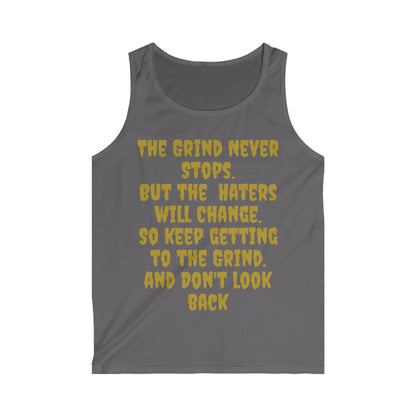 Motivational Hustle Men's Tank Top - The Grind Never Stops