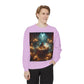 Mystic Candlelight Unisex Garment-Dyed Sweatshirt with Tarot Design