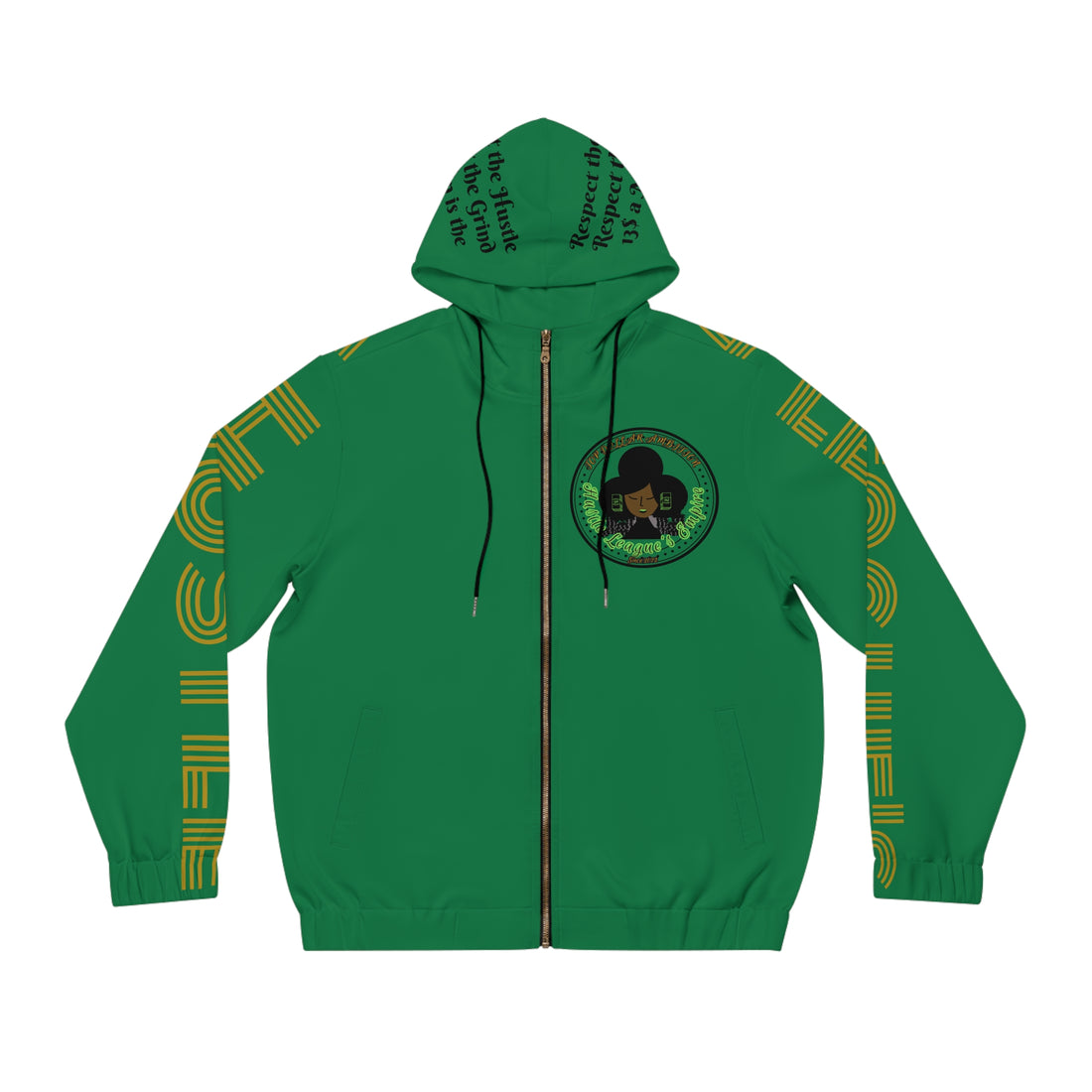 Green Full-Zip Hoodie for Men