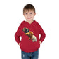 Cute Bear Toddler Hoodie - Cozy Fleece Pullover with 'Hustle' Design