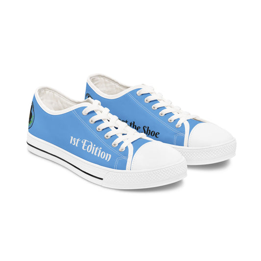 Blue HLE Women Low Top Sneakers - &Respect the Hustle Design