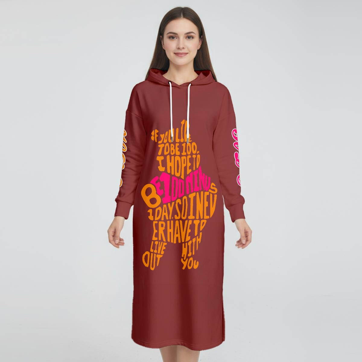 Women's Fleece-Lined Hoodie Dress