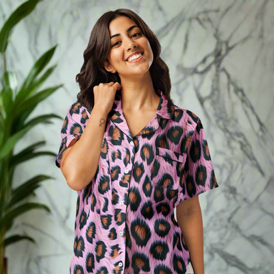 HLE women’s short sleeve pajama top