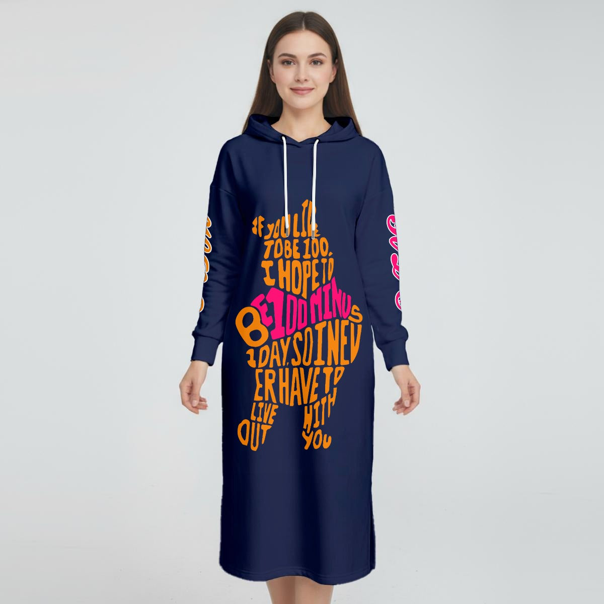 Women's Fleece-Lined Hoodie Dress
