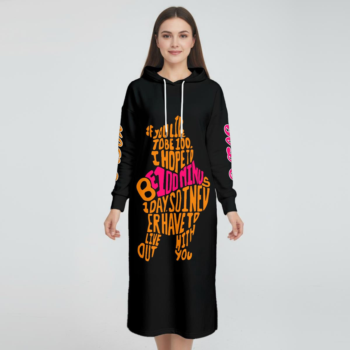 Women's Fleece-Lined Hoodie Dress
