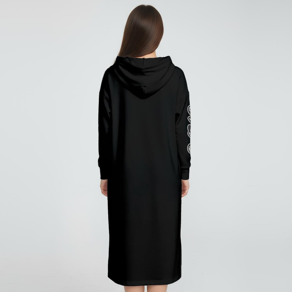 HLE Women's Fleece-Lined Hoodie Dress